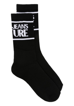 Versace Jeans Couture intarsia-knit logo socks - Black