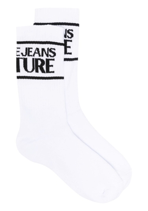 Versace Jeans Couture intarsia-knit logo socks - White