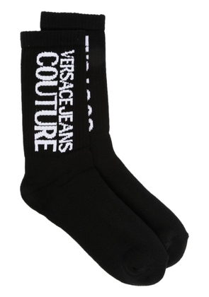 Versace Jeans Couture intarsia-knit logo socks - Black