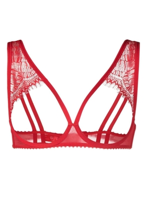 Maison Close Accroche Coeur naked breast bra - Red