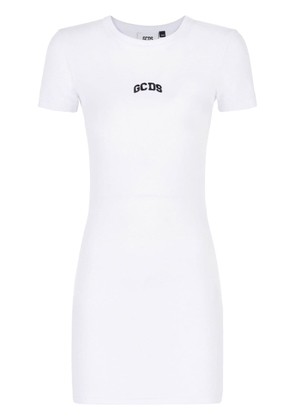 Gcds logo-print mini dress - White