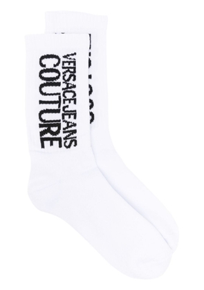 Versace Jeans Couture intarsia-knit logo socks - White