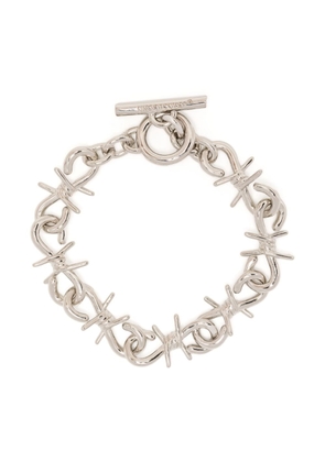 Undercover barbed wire-motif bracelet - Silver