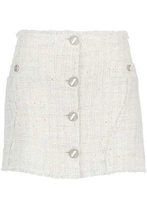 Gcds tweed mini skirt - White