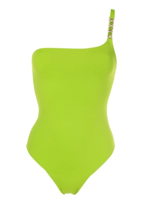 Lenny Niemeyer chain-link one-shoulder swimsuit - Green