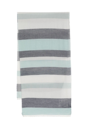 PS Paul Smith frayed striped scarf - Blue