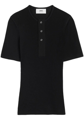 AMI Paris round-neck cotton T-shirt - Black