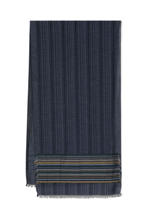 Paul Smith striped cotton-blend scarf - Blue