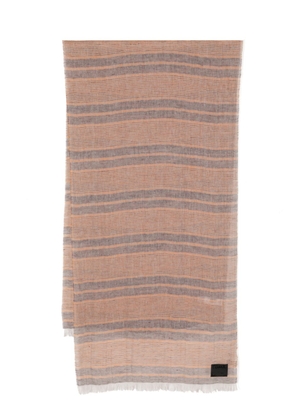 Paul Smith striped linen scarf - Orange