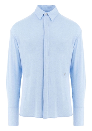 Ferragamo logo-embroidery stretch-jersey shirt - Blue