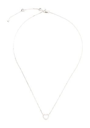 APM Monaco heart rhinestone embellished necklace - Silver