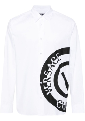 Versace Jeans Couture logo-print cotton shirt - White