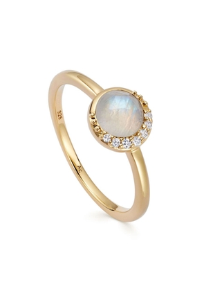 Astley Clarke 18kt gold vermeil Luna moonstone ring