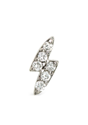 Lark & Berry 14kt white gold Lightning Strike diamond stud earring - Silver
