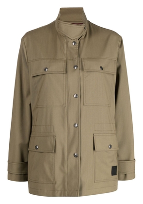 Paul Smith wool military coat - Brown