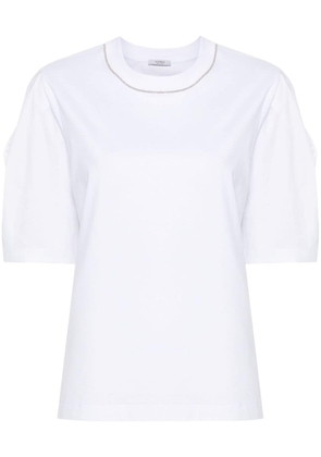 Peserico bead-embellished T-shirt - White