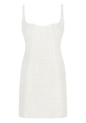 Gcds tweed mini dress - White