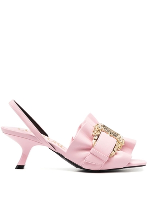 Versace Jeans Couture 65mm ruffle-trim buckle sandals - Pink