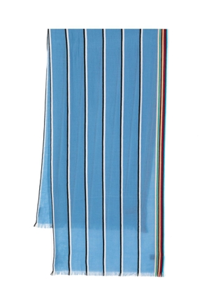 Paul Smith Artist Stripe wool-cashmere scarf - Blue