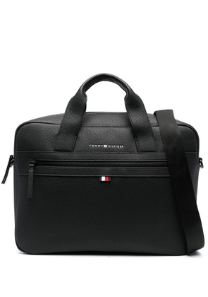 Tommy Hilfiger logo-plaque laptop bag - Black