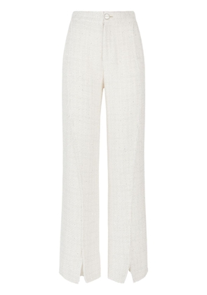 Gcds sequin-embellished tweed trousers - White