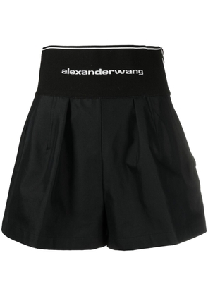 Alexander Wang logo-waistband shorts - Black