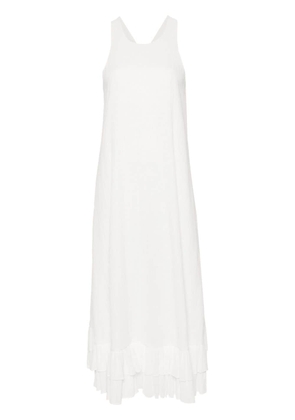 Claudie Pierlot ruffled organic cotton maxi dress - White