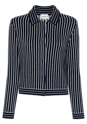 Claudie Pierlot striped straight-collar cardigan - Blue
