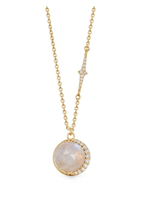 Astley Clarke 18kt gold vermeil large Luna moonstone pendant