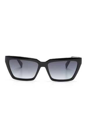 LIU JO rhinestone-embellished square-frame sunglasses - Black