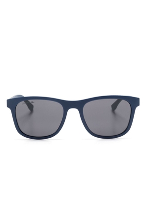 Lacoste logo-engraved square-frame sunglasses - Blue