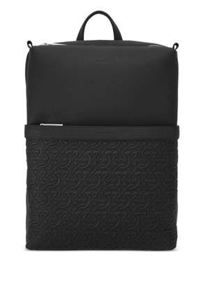 Ferragamo Gancini-debossed leather backpack - Black