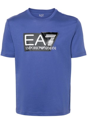 Ea7 Emporio Armani logo-print cotton T-shirt - Purple
