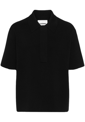 Jil Sander knitted polo shirt - Black