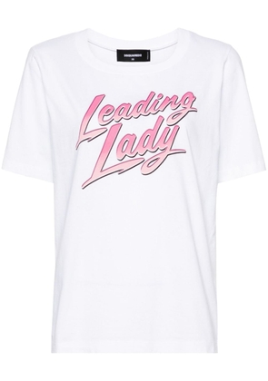 Dsquared2 Leading lady cotton T-shirt - White