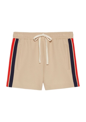 Gucci Jersey Stripe-Detail Shorts