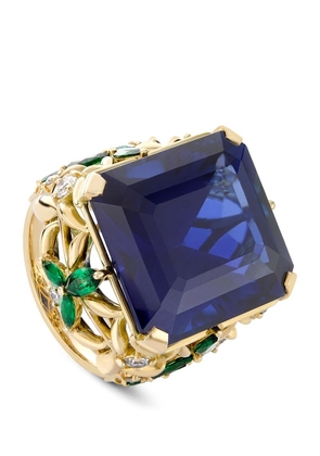 Boodles Yellow Gold, Sapphire And Diamond A Family Journey Sri Lanka Ring