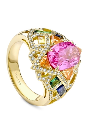 Boodles Yellow Gold, Diamond And Mixed Gemstone A Family Journey Barcelona Ring