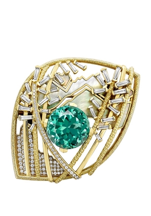 Boodles Yellow Gold, Diamond And Tourmaline A Family Journey St Moritz Brooch