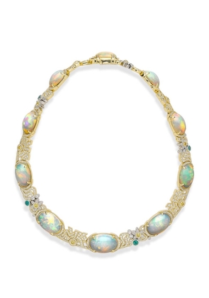 Boodles Platinum, Yellow Gold, Diamond, Opal And Paraiba A Family Journey Liverpool Necklace