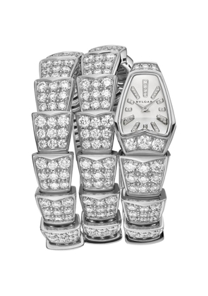 Bvlgari White Gold And Diamond Serpenti Jewellery Watch 26Mm