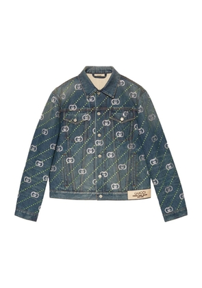 Gucci Crystal Embellished Denim Jacket