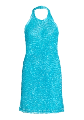 Diotima - Exclusive Queen Mini  Dress In Sequin Net - Blue - 1 - Moda Operandi