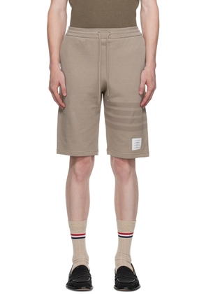 Thom Browne Beige 4-Bar Shorts