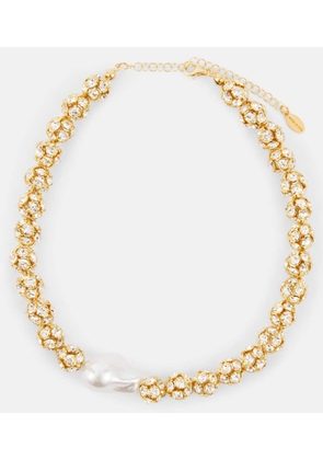 Magda Butrym Faux pearl and crystal-embellished choker