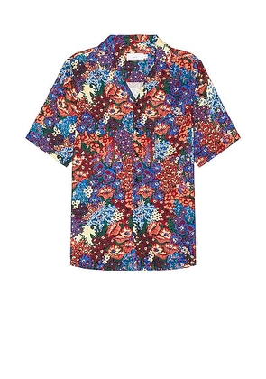 onia Camp Shirt in Multi - Red. Size L (also in M, S).