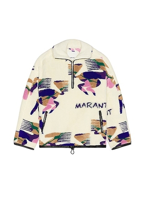 Isabel Marant Marlo Fleece Jacket in Ecru - White. Size M (also in ).