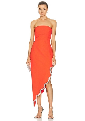 Rachel Gilbert Kyra Dress in Flame - Orange. Size 3 (also in 4).
