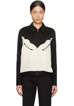 The Letters Black & Off-White Western Jacket