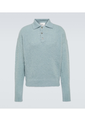 Ami Paris Alpaca and wool-blend polo sweater